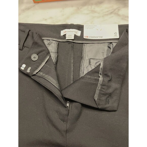 Liz Claiborne  Dress Pants  Emma Classic Straight Leg Ankle Black Size 18W NWT - Picture 4 of 9